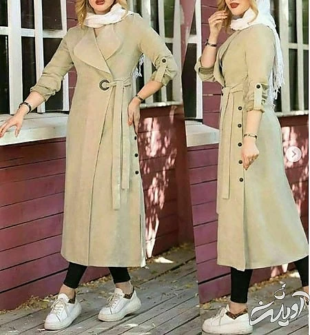 مانتو کمربند دار برای افراد قد کوتاه , انتخاب مانتو برای افراد قد کوتاه , مدل مانتو برای افراد قد کوتاه